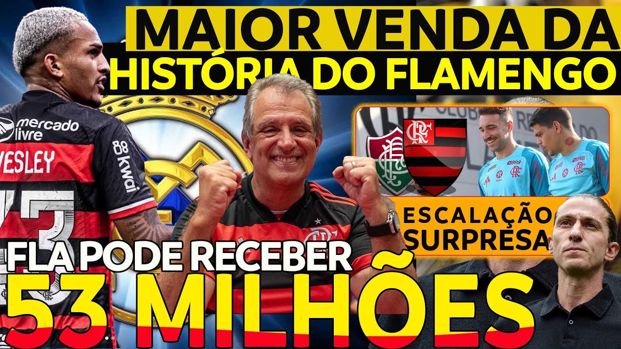 MAIOR VENDA DA HISTÓRIA DO FLAMENGO | ESCALAÇÃO SURPRESA | FLATV TRANSMITINDO JOGOS COM IMAGENS E+