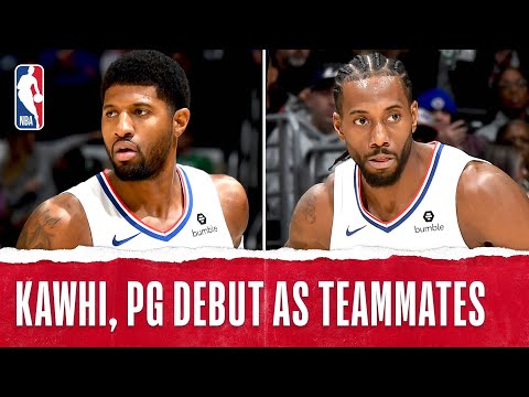 Kawhi & PG Debut As Teammates!