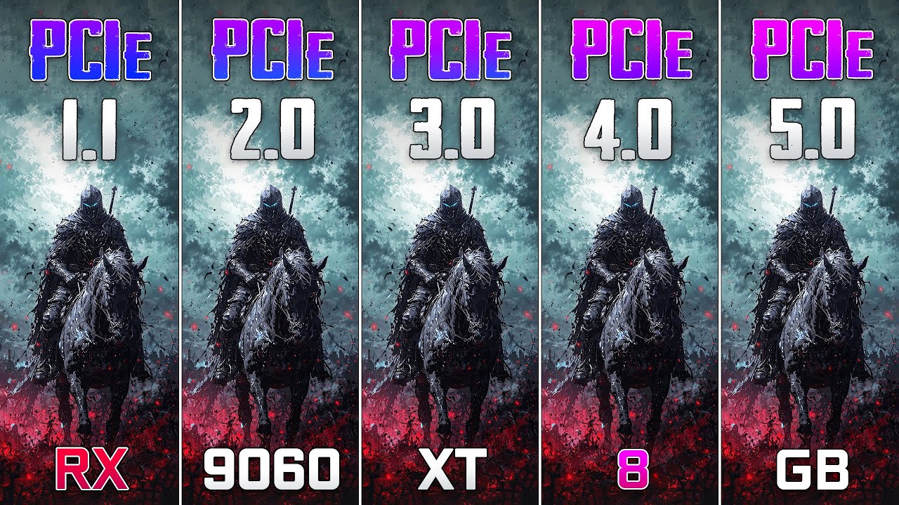 PCIe 1 vs PCIe 2 vs PCIe 3 vs PCIe 4 vs PCIe 5 - GPU with 8GB VRAM