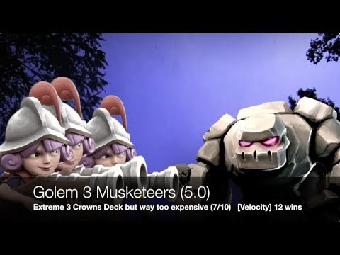 Golem 3 Musketeers Ram 5.0 Deck - 7/10 + 12 Wins [Velocity]