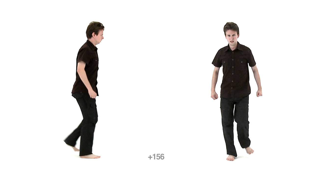 Male walk angry - Animation reference Video