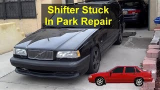 Shift lock solenoid replacement, have to push button to release, Volvo 850, S70, V70, etc. - VOTD