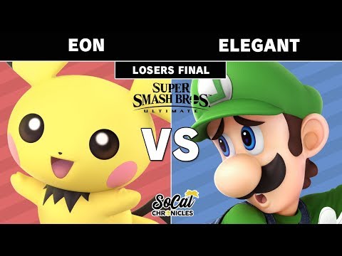 Smash Ultimate Tournament - Elegant (Luigi) vs Eon (Pichu) Losers Finals - SoCal Chronicles