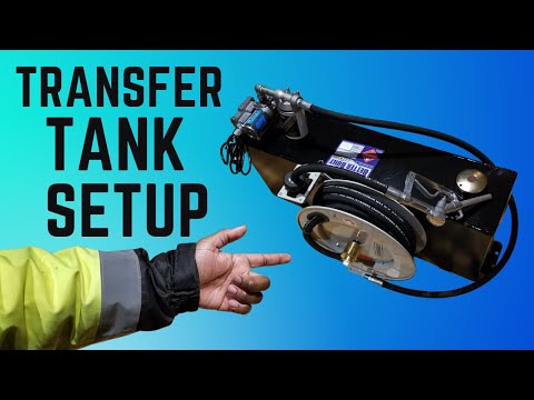 12V Fuel Transfer Pump Tank & Reel Setup