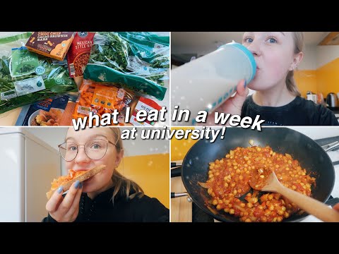 WHAT I EAT IN A WEEK AT UNI + food shop!