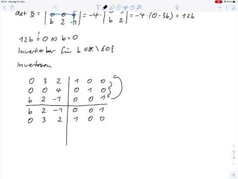 Übungsblatt7 – Determinante und inverse Matrix Aufg.14