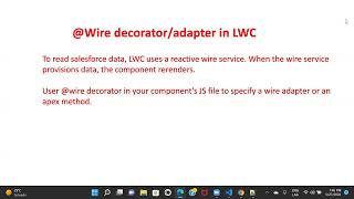 @wire Decorator/Adapter in LWC || LWC Data Table || Call Apex Class from LWC #lightningwebcomponent