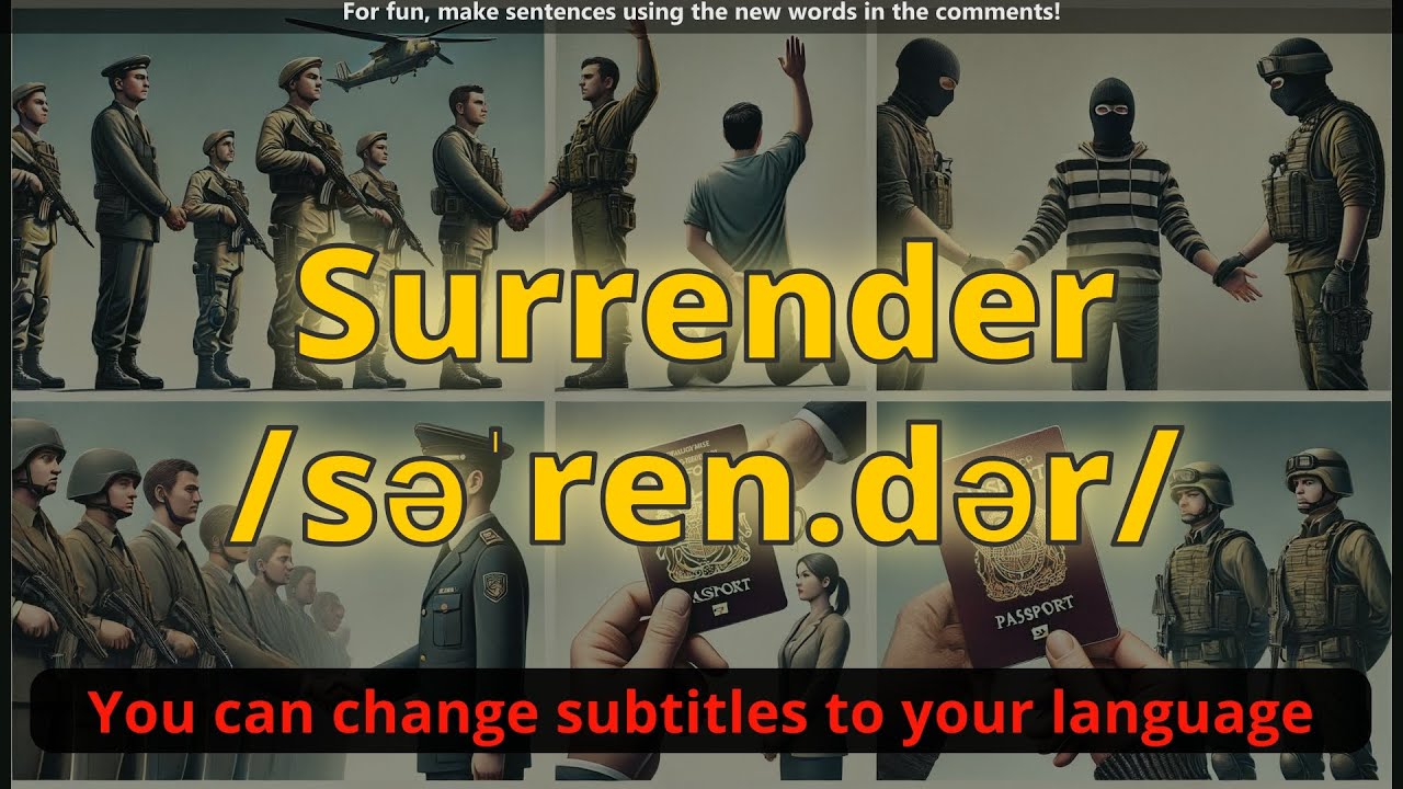 Surrender meaning with 5 examples