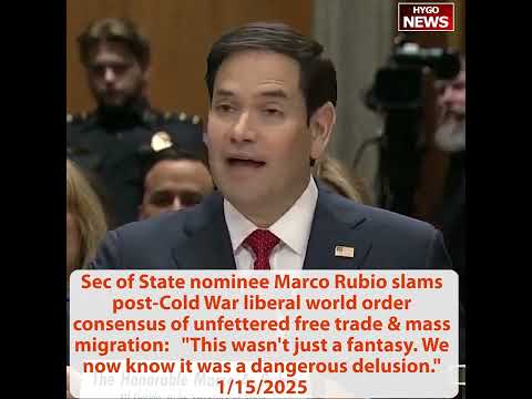 Marco Rubio: top priority make America safer, stronger & more prosperous; war in Ukraine has to end