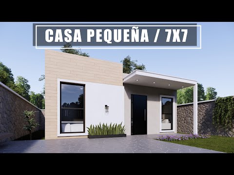 LA MEJOR CASA DE 7X7 MODERNA DE UNA PLANTA CON DOS RECÁMARAS