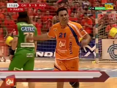Golazo de Antonio Cartón, cómo ha 'liftado' la pelota. EHF 2006/07. BMAragón-Magdeburg. Final-Ida