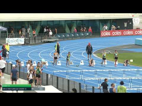 Girls Under 13 80m Hurdles H7 - 2020 State Combined Events Championships // LAVicTV