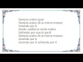Gilberto Santa Rosa - Siempre Acabo Igual Lyrics
