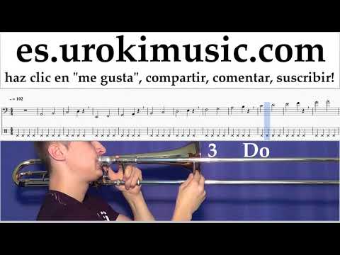 Como Tocar Trombón Clean Bandit - Rockabye ft Sean Paul Anne-Marie Tablatura Parte#1 ejercicios um