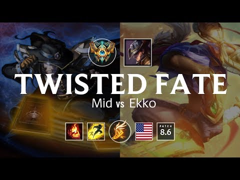 Twisted Fate Mid vs Ekko - NA Challenger Patch 8.6