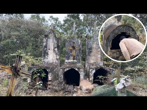 In search of treasure he found a very old cemetery