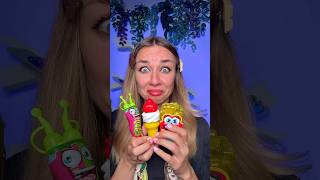 Eating weird sour candies 🤢