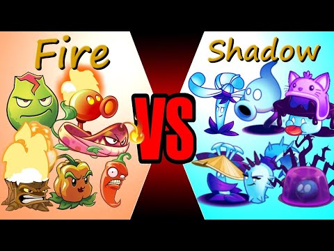 Plants Vs Zombies 2 | FIRE Vs SHADOW | Max Level Team Plants!