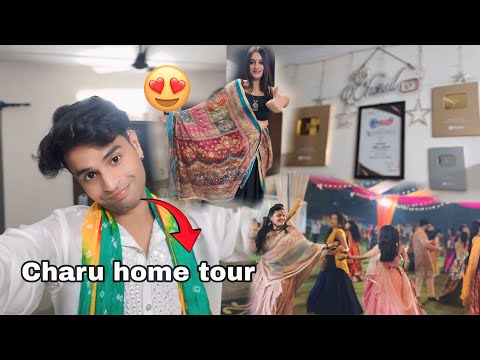 Charu ke ghar ka 🤩tour //dandiya night 😍￼
