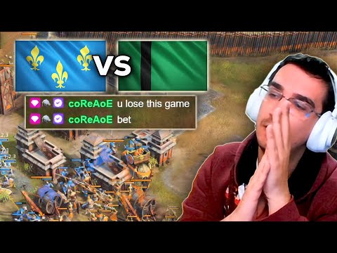 He bet that I got no chance of winning...