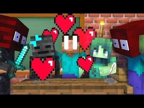Monster School - Valentine's Day - Minecraft Animation