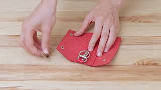 Ключниця тубус шкіряна на кнопках Grande Pelle 11347