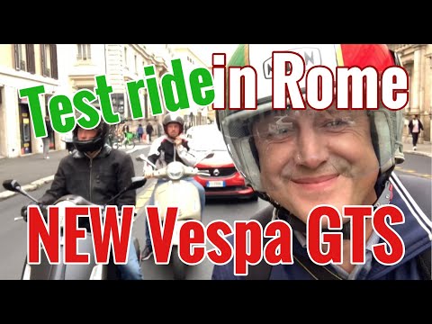 NEW Vespa GTS! Test ride in Rome 13th October 2022.
