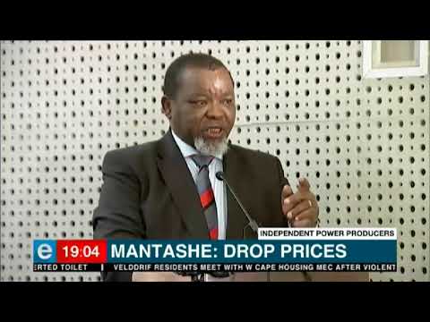 Independent power producers should drop their prices Mantashe