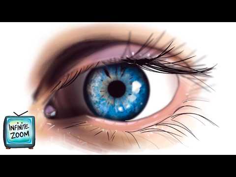 Infinite Zoom Drawing into an Eye | Ambient TV Screensaver- No Music