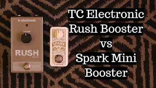 Video thumbnail for TC Electronic Spark Mini Booster vs Rush Booster Shootout by Music Bliss Malaysia