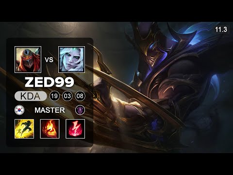 ZED99 vs Faker - Zed Mid vs Viego - KR Master Patch 11.3