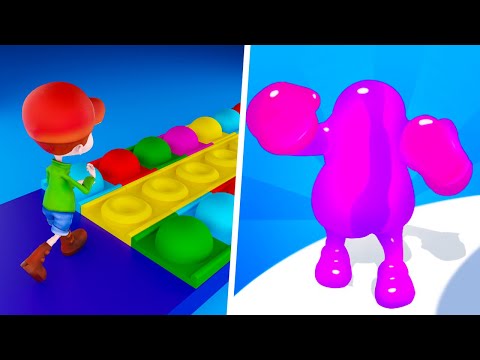 Play 22222 Video Games Jelly Runner 3D, Pop It Giant Run - 2⭐Max Level Gameplay Walkthrough Moblie