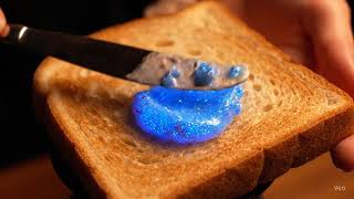 Google Veo 3 Fast Sample Video - Glitter Spread Toast ASMR