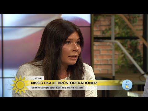 Marie blev svårt sjuk efter bröstoperationen – Tusentals kvinnor drabbas - Nyhetsmorgon (TV4)