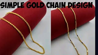 Latest simple daily wear gold chain design with weight