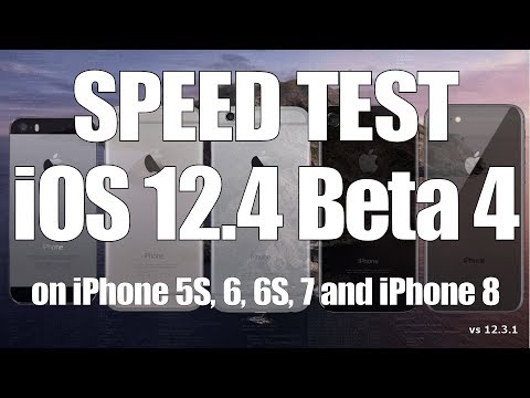 iOS 12.4 Beta 4 Speed Test on iPhone 5S, 6, 6S, 7 and iPhone 8 (Build 16G5046d)