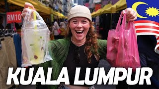 Eating Local Food at Malaysian Market in Kuala Lumpur