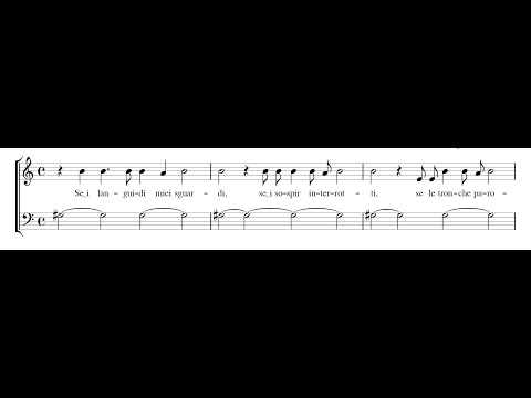 CLAUDIO MONTEVERDI: Se i languidi miei sguardi (Lettera Amorosa) PDF SCORE