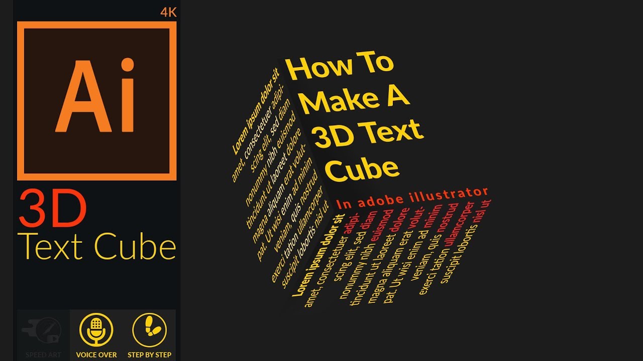 How to Make a Vector 3D Cube Typography in Adobe illustrator | Tutorial