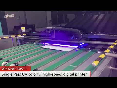 WDUV200-128A++ SingIe Pass UV colorful high-speed digital printing machine