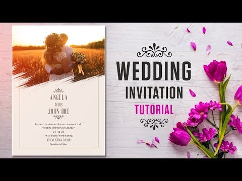 How to Create a Wedding Invitation Card in Photoshop |...