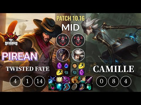 SG Pirean Twisted Fate vs Camille Mid - KR Patch 10.16