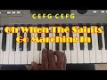 Oh When The Saints Go Marching In Easy Piano Keyboard Tutorial