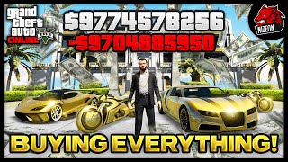 GTA Online - $9 TRILLION DOLLAR Spending Spree (BUYING EVERYTHING!)