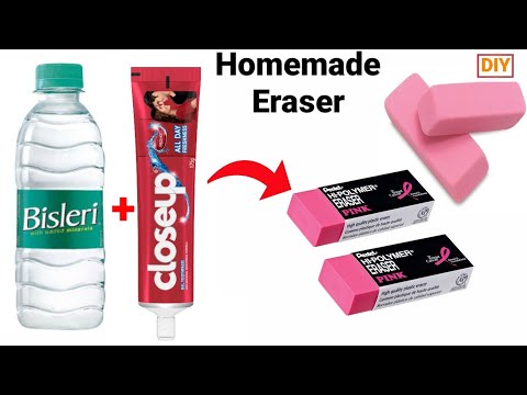 How to make Eraser/clay type Eraser at home easily making/how to make Kneaded Eraser/homemade Eraser