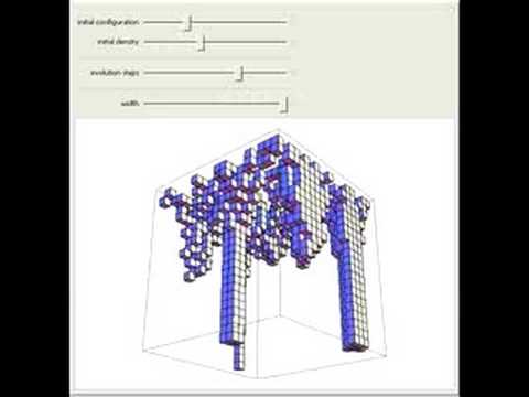 Phase Transitions in a 2D Cellular Automata - A 3D View
