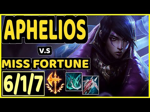 APHELIOS vs MISS FORTUNE - 6/1/7 KDA BOTTOM ADC CHALLENGER GAMEPLAY - EUW