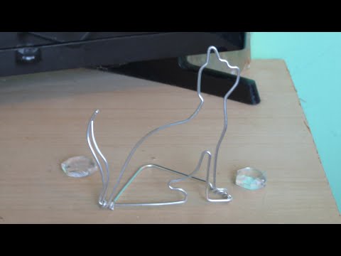 Aprenda como fazer um gato de arame maneira fácil..learn how to make a wire cat easily #32