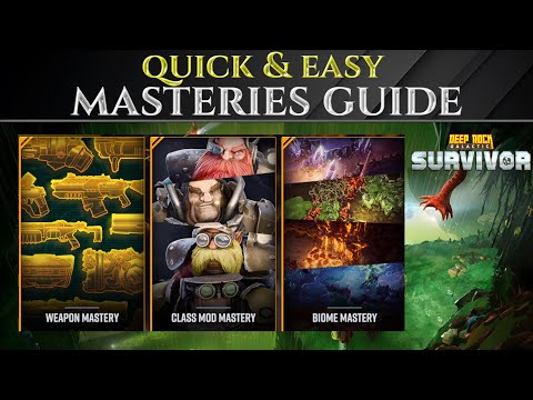 Quick & Easy MASTERIES GUIDE For DEEP ROCK GALACTIC SURVIVOR 1.0