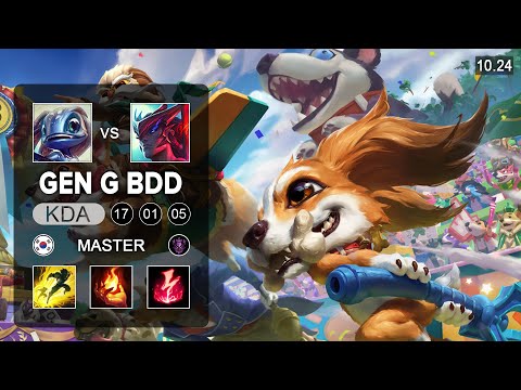 Gen G BDD Fizz Mid vs Yone - KR Master Patch 10.24